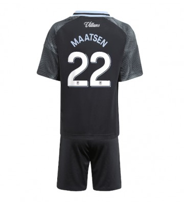 Aston Villa Ian Maatsen #22 Udebanetrøje Børn 2025-26 Kortærmet (+ Korte bukser)